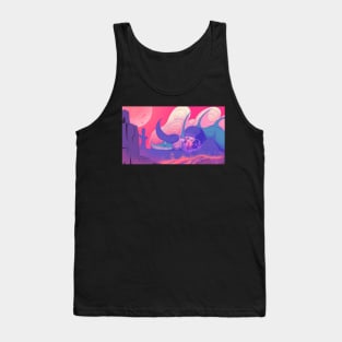 illustration hard to get with skull, dragon, and gem Tank Top